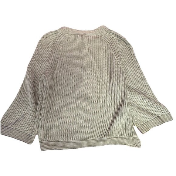 Piazza Sempione taupe crochet knit sweater blazer sz 46(US 12) designer Italian - Picture 7 of 7